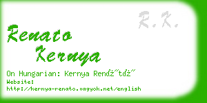 renato kernya business card